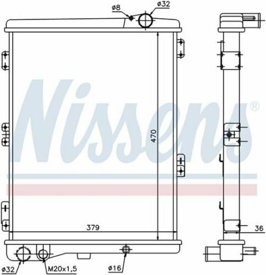 Audi Radiator 855121251F - Nissens 604411